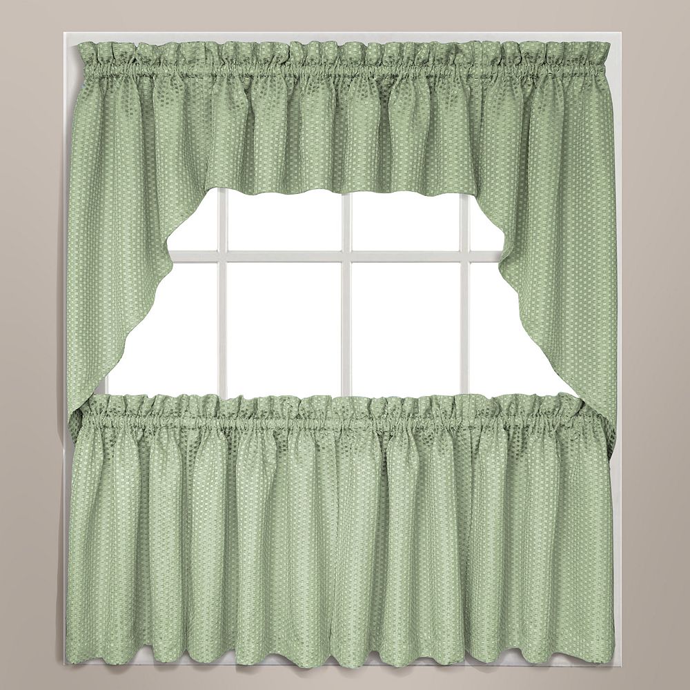 United Curtain Co Hamden Swag Tier Kitchen Window Curtains