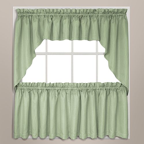 United Curtain Co Hamden Swag Tier Kitchen Window Curtains