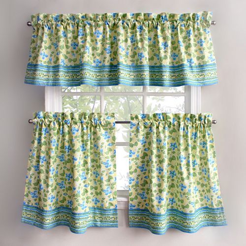 Park B Smith Boutique Flowers Tier Kitchen Window Curtains