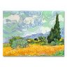 Wheatfield with Cypresses c. 1889 Canvas Wall Art by Vincent van Gogh