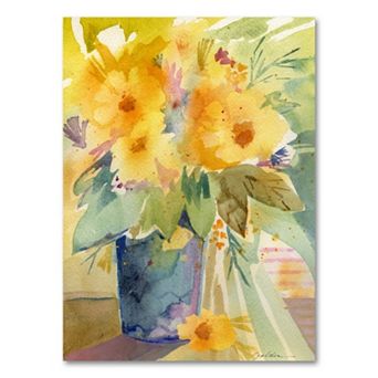 <p>''Bouquet in Yellow'' Canvas Wall Art by Sheila Golden</p>