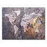 &quot;World Map - Rock&quot; Canvas Wall Art by Michael Tompsett
