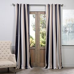 108 Inches Brown Stripe Curtains Drapes Window Treatments