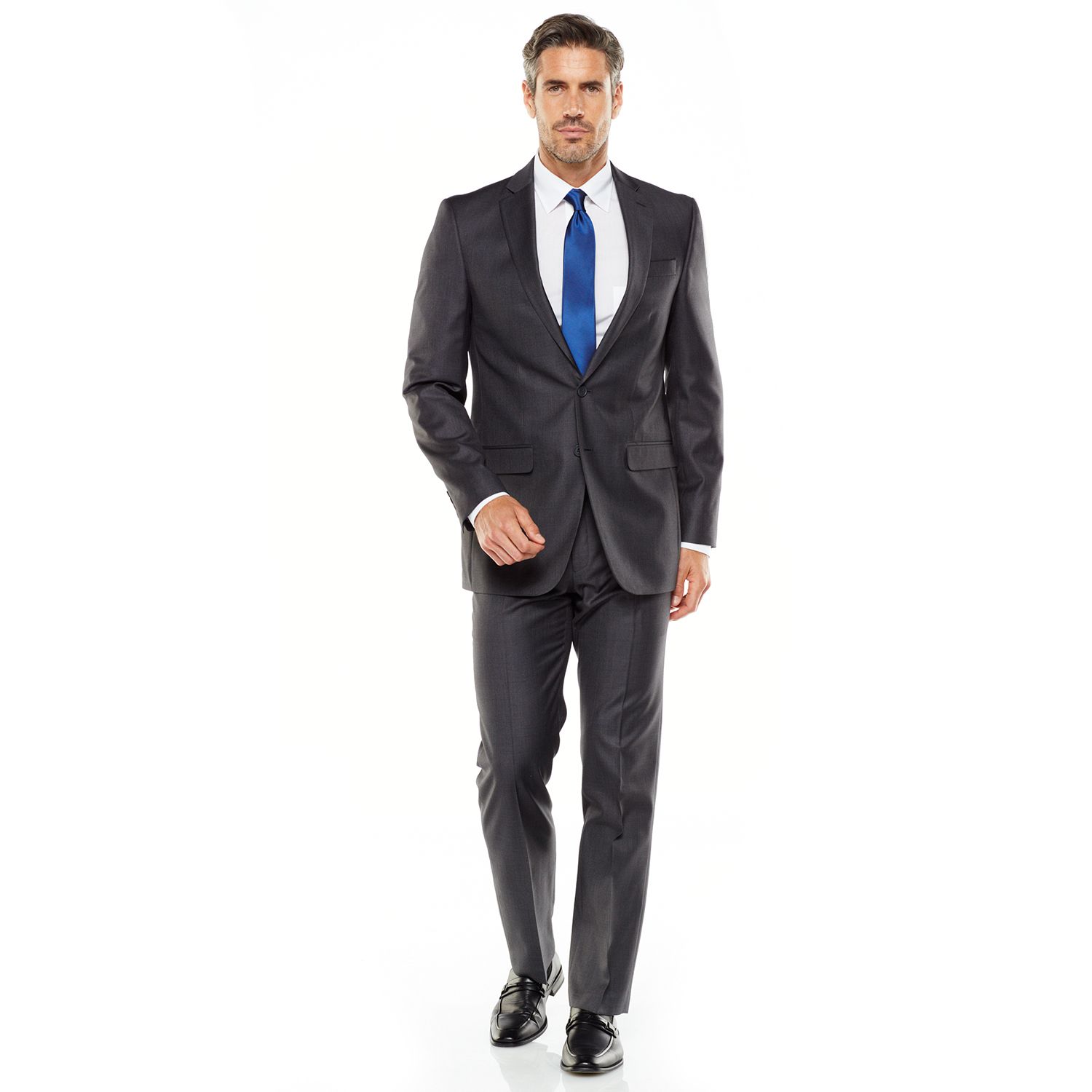 van heusen charcoal suit