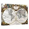 ''Antique World Map Circa 1499'' Canvas Wall Art