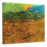 ''Evening Landscape with Rising Moon'' Canvas Wall Art by Vincent van Gogh