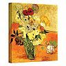 18'' x 14'' ''Japanese Vase with Roses and Anemones'' Canvas Wall Art by Vincent van Gogh