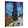 "Country Road in Provence by Night" Canvas Wall Art by Vincent van Gogh