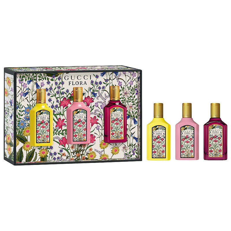 Gucci Mini Flora Gorgeous Collection Perfume Sampler Gift Set