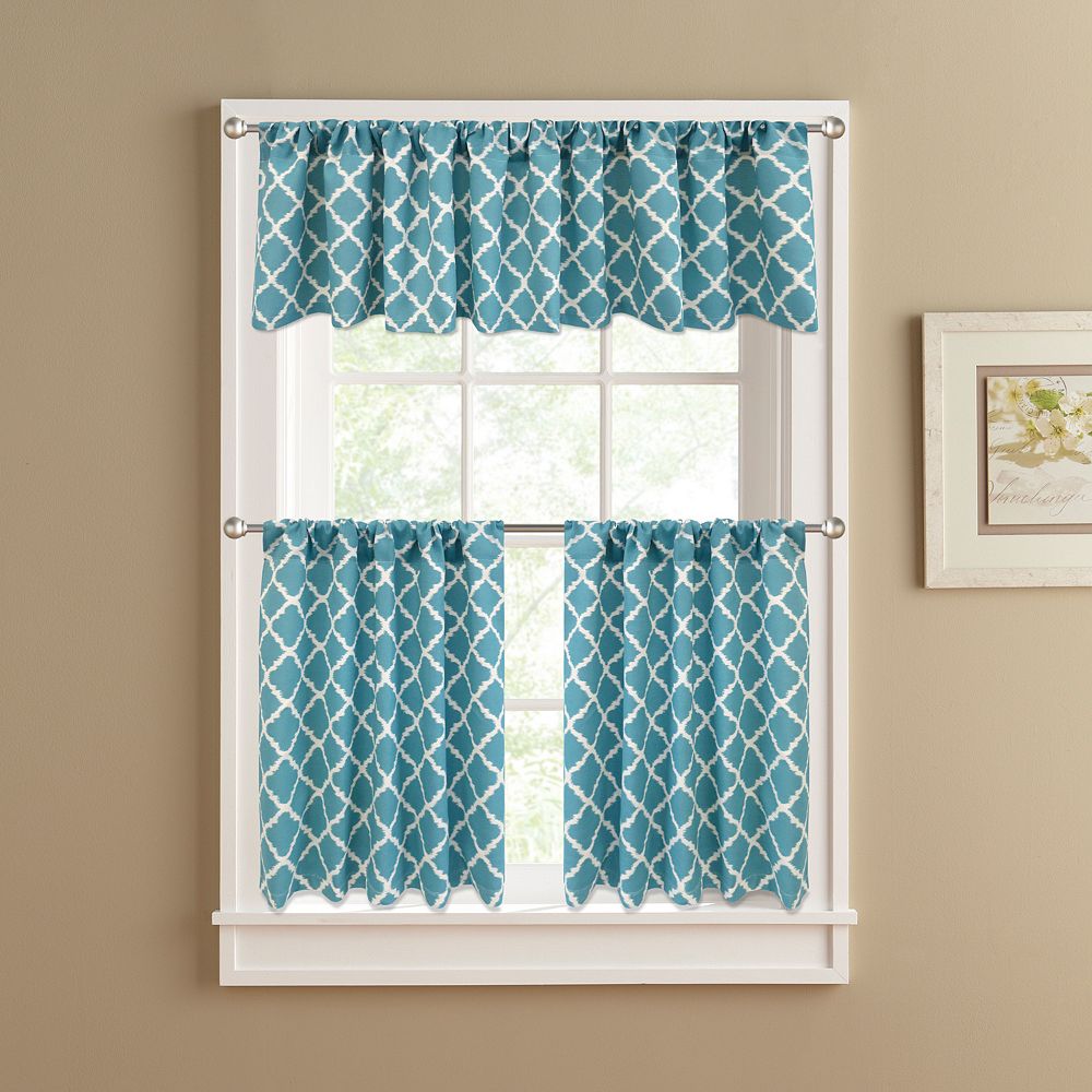 Colordrift Misha Tier Kitchen Window Curtains