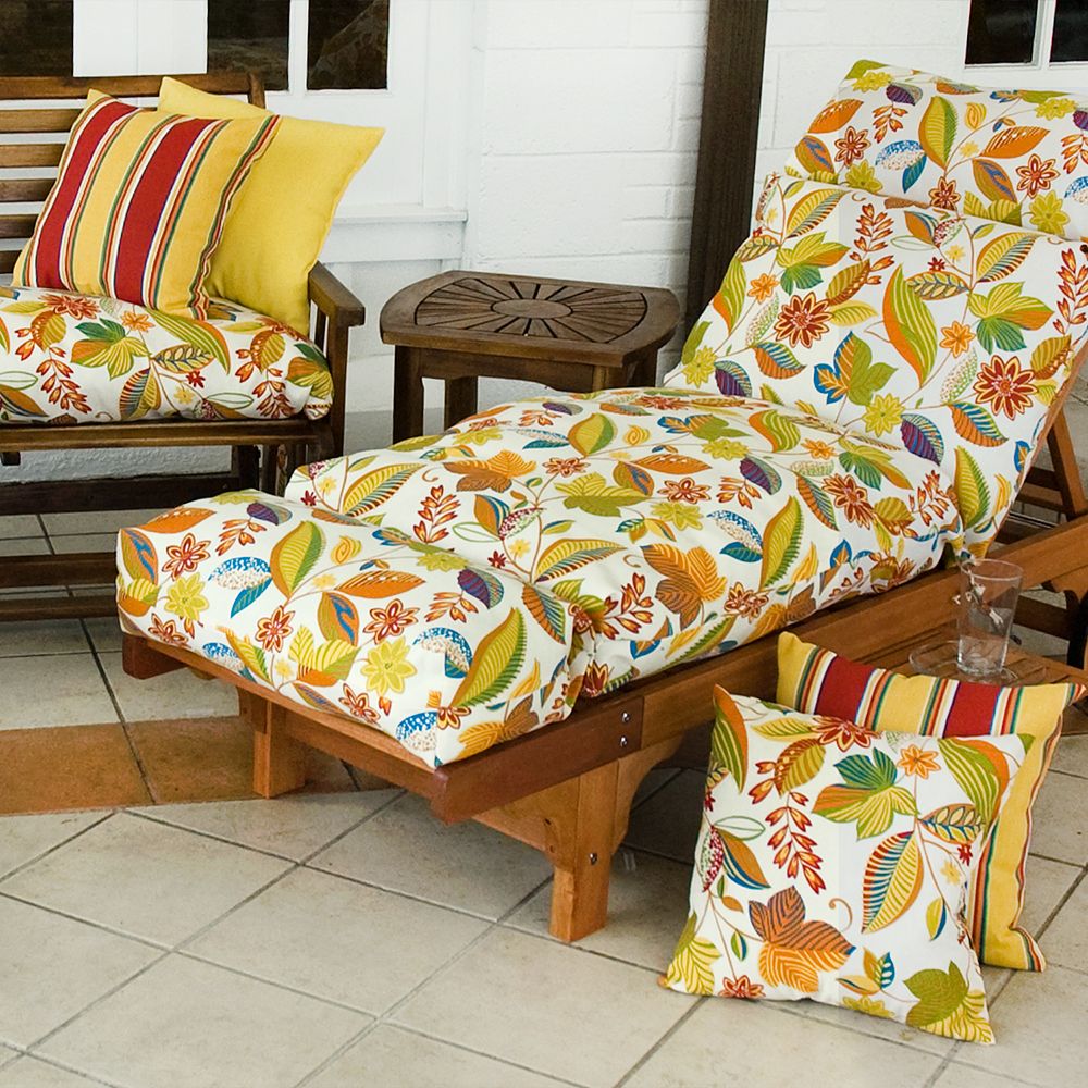 Greendale Home Fashions 20 Outdoor Sunbrella Fabric Chair Cushion, Aruba
