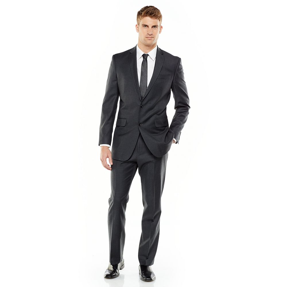 Marc Anthony Modern-Fit Twill Gray Suit Separates - Men