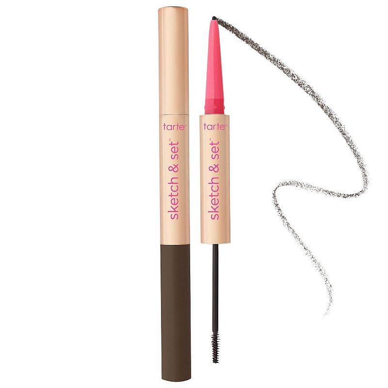 tarte sketch & set eyebrow definer pencil & tinted gel, Black Brown