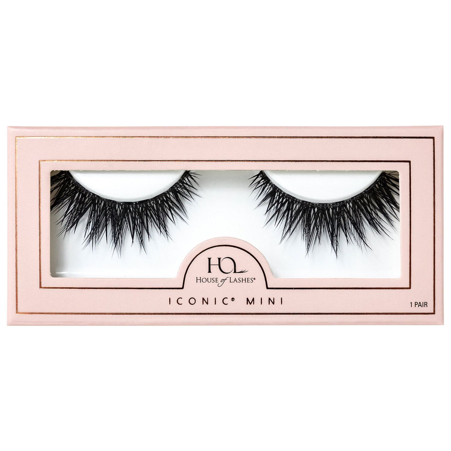 House of Lashes Iconic Mini Full Volume 100% Cruelty-Free Faux Mink Fibers False Eyelashes - 1pr