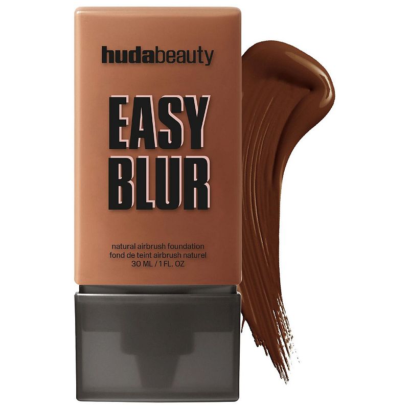 HUDA BEAUTY Easy Blur Natural Airbrush Foundation with Niacinamide, Size: 1 FL Oz, 570w Brown Swirl