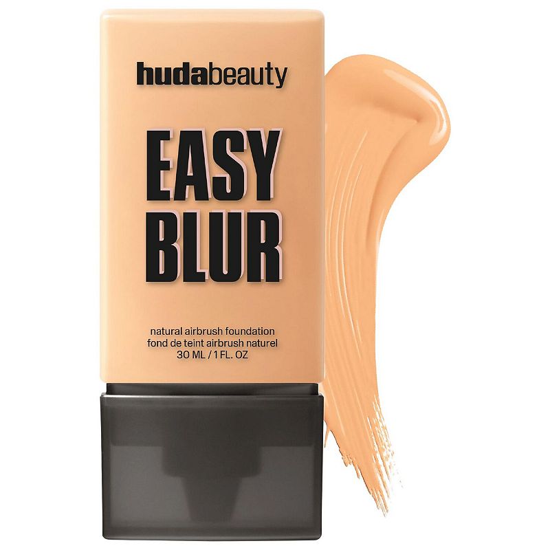 HUDA BEAUTY Easy Blur Natural Airbrush Foundation with Niacinamide, Size: 1 FL Oz, 260w Ivory Puff