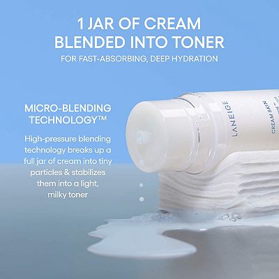 LANEIGE Cream Skin Refillable Milky Toner with Ceramides and Peptides