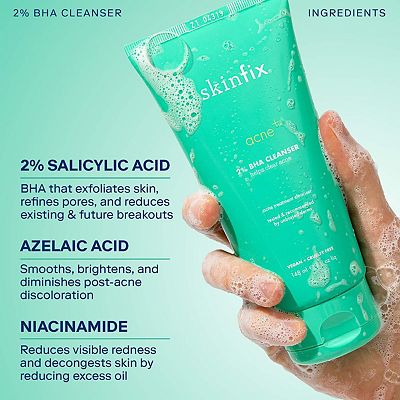 Skinfix Acne+ 2% BHA + Azelaic Acid + Niacinamide + AHA Cleanser