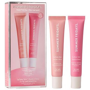Product image of Summer Fridays Sweet Pink Duo with Birthday Cake + Strawberry Soft Serve Lip Butter Balm