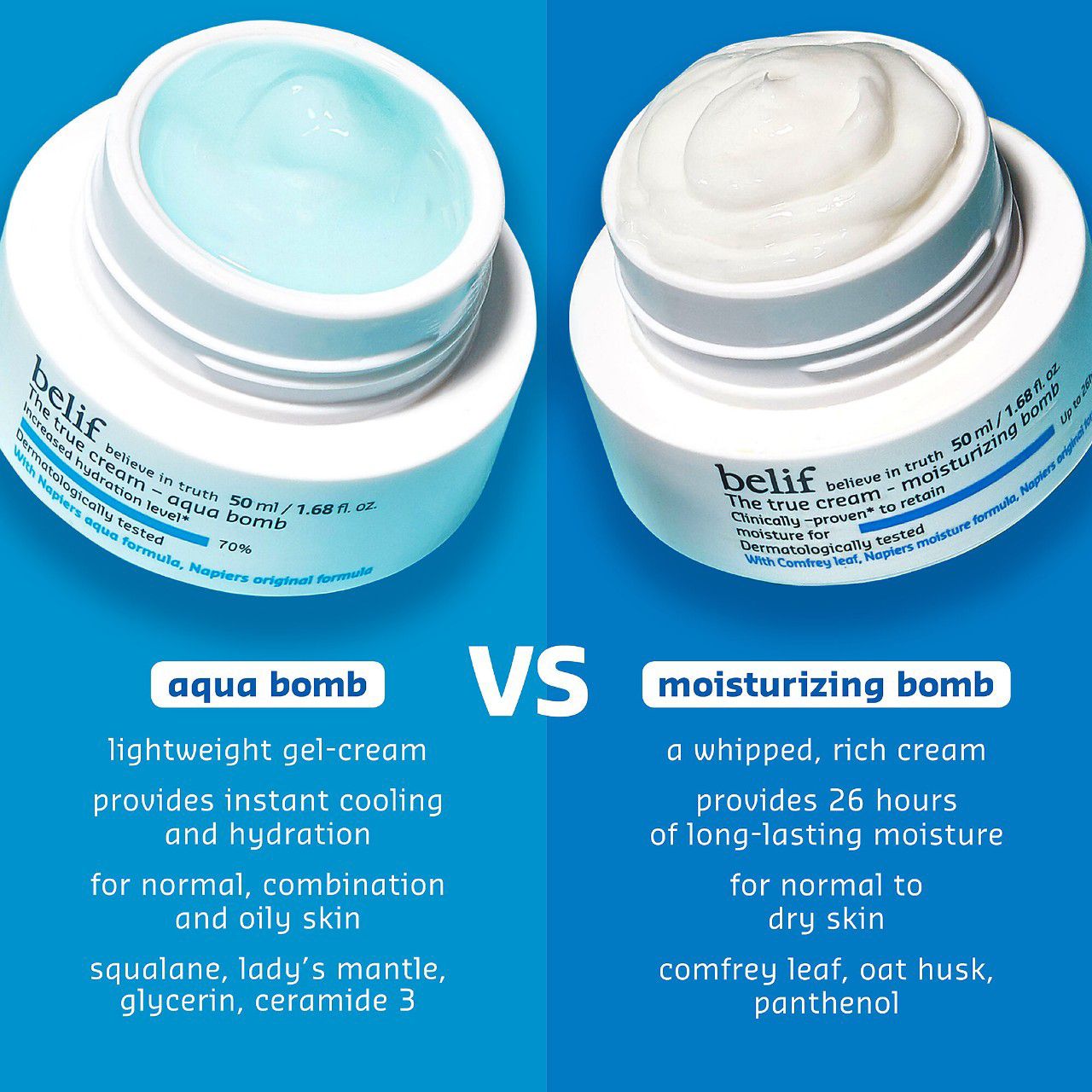 belif The True Cream Aqua Bomb Hydrating Moisturizer With Squalane