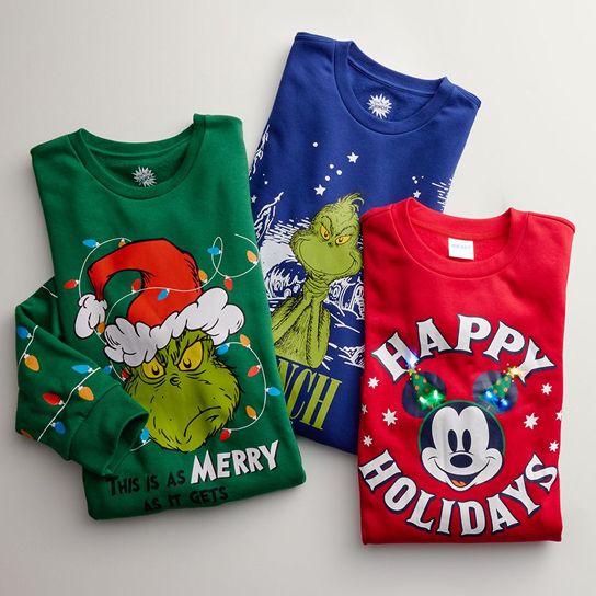 50% off Holiday fleece and sweaters.