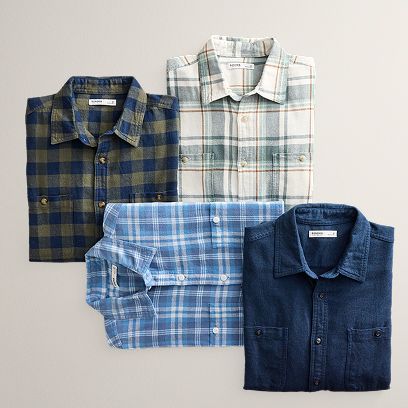 12.74 Flannels for men and big & tall.