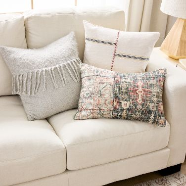 Couch and accent pillows