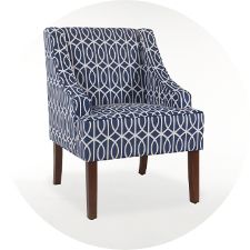 Patterned decorative chair