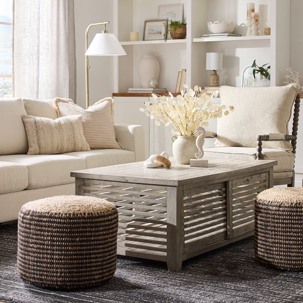 Warm toned living room furniture