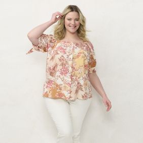 Woman wearing light floral top