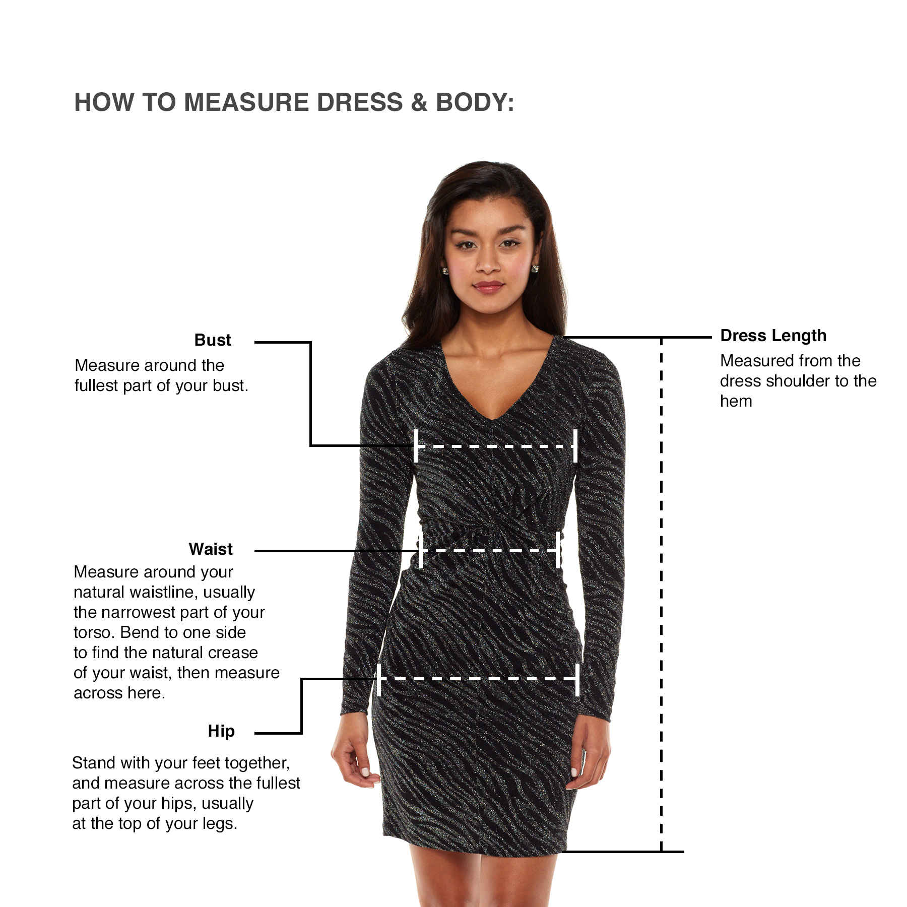 How to Measure Dress Size | Kohl's