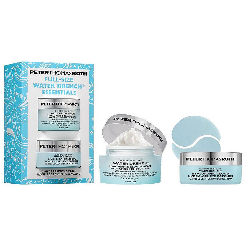 Peter Thomas Roth Full-Size Water Drench Hyaluronic Acid Essentials 2-Piece Moisturizer and Eye Patch Set, None