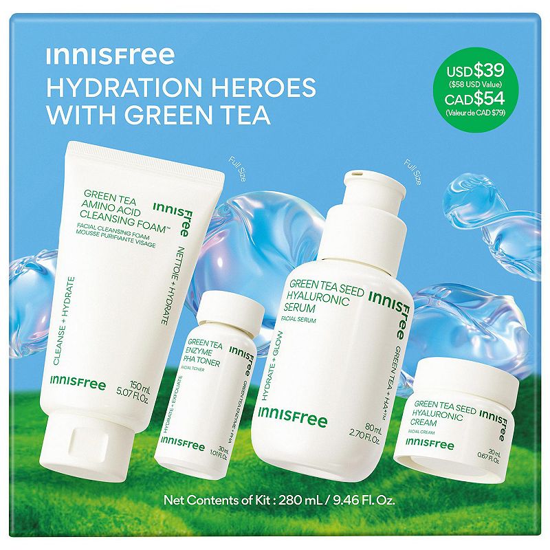 innisfree Green Tea Hydration Heroes with Hyaluronic Acid, None