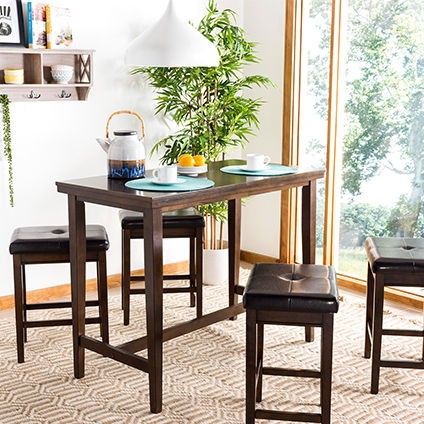 dining furniture dark brown table kohl kohls safavieh billy counter height lowes