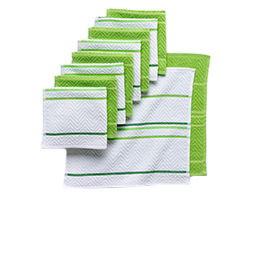kitchen towels, oven mitts and aprons