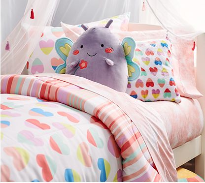 Queen Bed Sheet Set for Sweet Jojo Pink Grey Unicorn Toile Girl Teen Bedding 