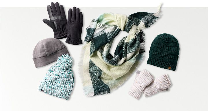 冬天的帽子、围巾、手套和手套