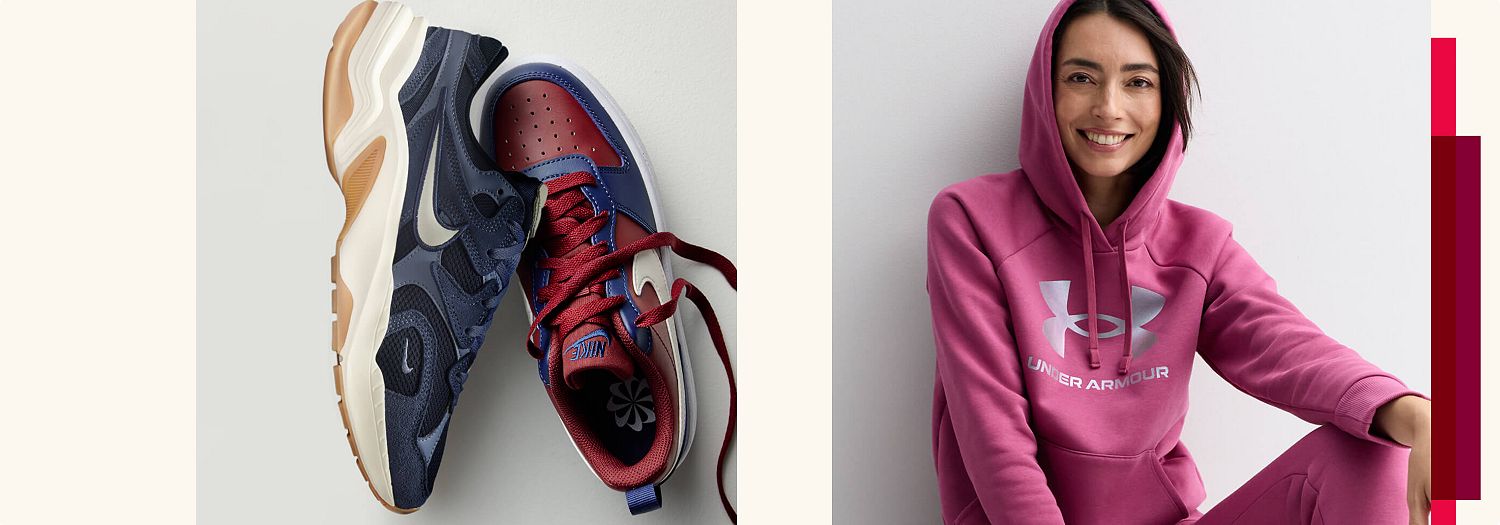 Nike and Under Armour sneakers