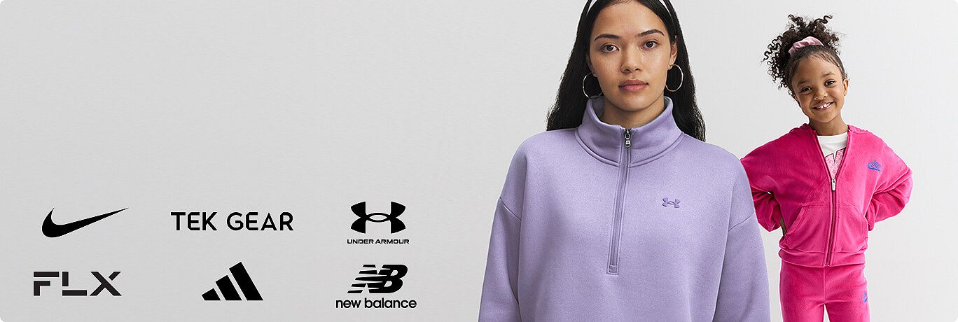 Save on Nike, Tek Gear, Under Armour, FLX, adidas and New Balance
