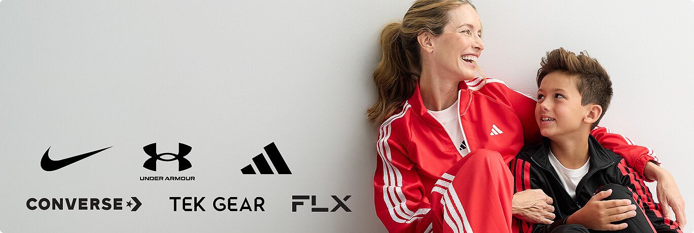 Save on Nike, Tek Gear, Under Armour, FLX, adidas and New Balance
