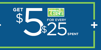 Plus get 5 dollars Kohl's Cash for every 25 dollars spent.