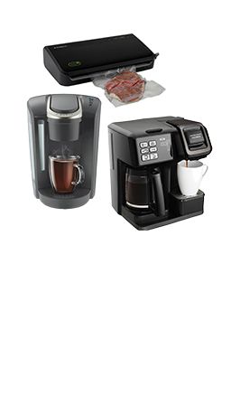 small appliances, coffee maker, vacuum sealer, kuerig