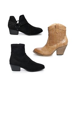 black and brown boots