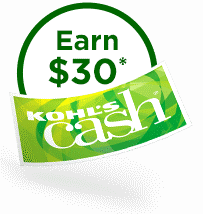 Earn thirty dollars in kohls cash