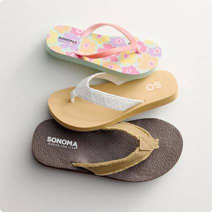 Sandals.