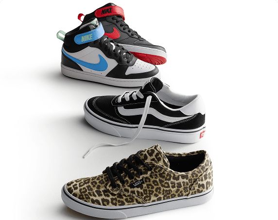 Athletic shoes.