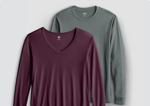 Long-sleeve tees.