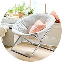 Small space chair with plush lining