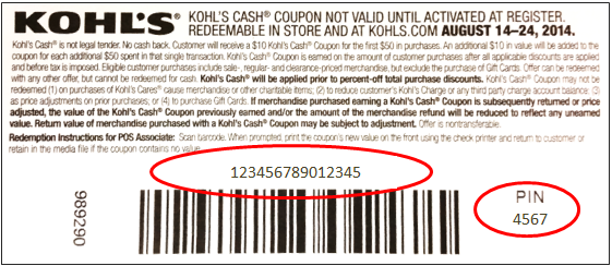 Kohl’s Cash Coupon