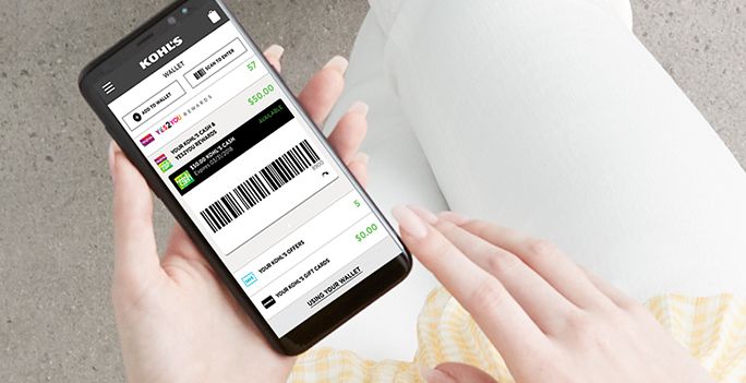 Woman Holding Phone Running Kohl’s App